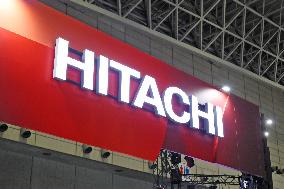 Hitachi, Ltd. signboard and logo